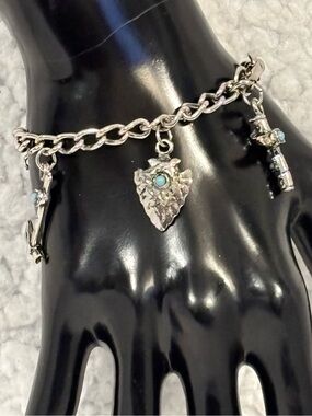 Southwestern Charm Bracelet Silver Tone